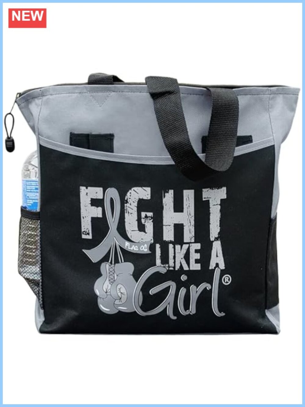 Fight Like a Girl Knockout Tote Bag Water-Resistant Travel Work